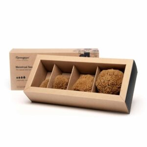 Spongean Menstrual sea sponges in paper-craft box (4-pack)